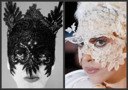Isabella Blow and Lady Gaga in lace